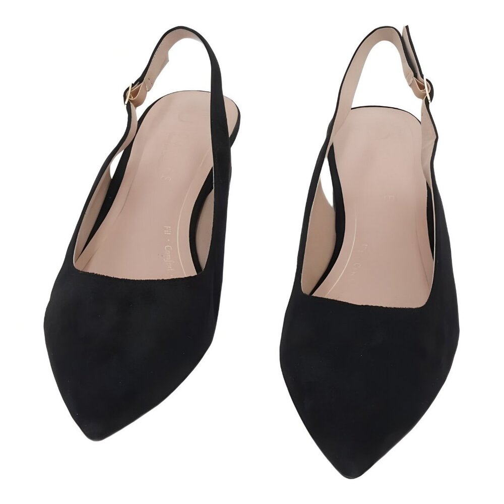 Journee Collection Sylvia Pointed Slingback Pumps Black 9.5M - Picture 5 of 6